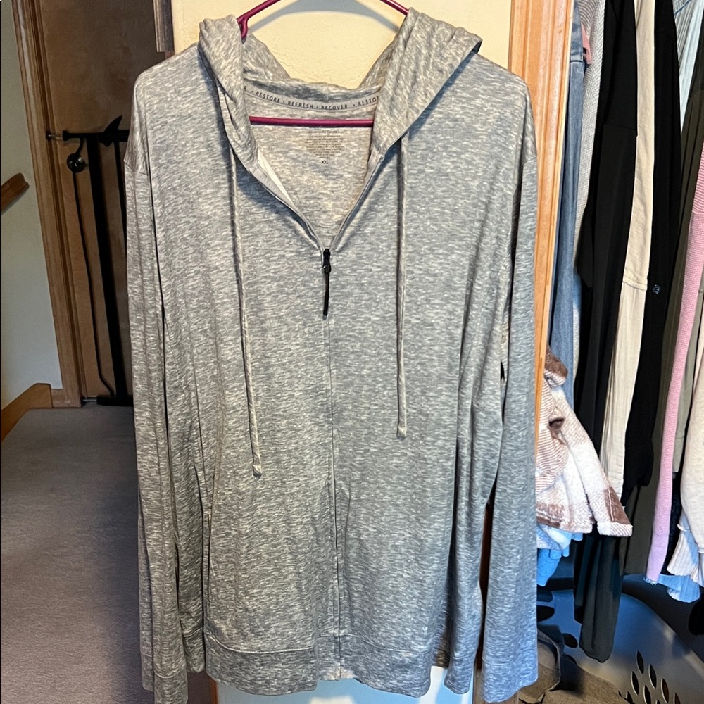 Gray Zip-Up Hoodie